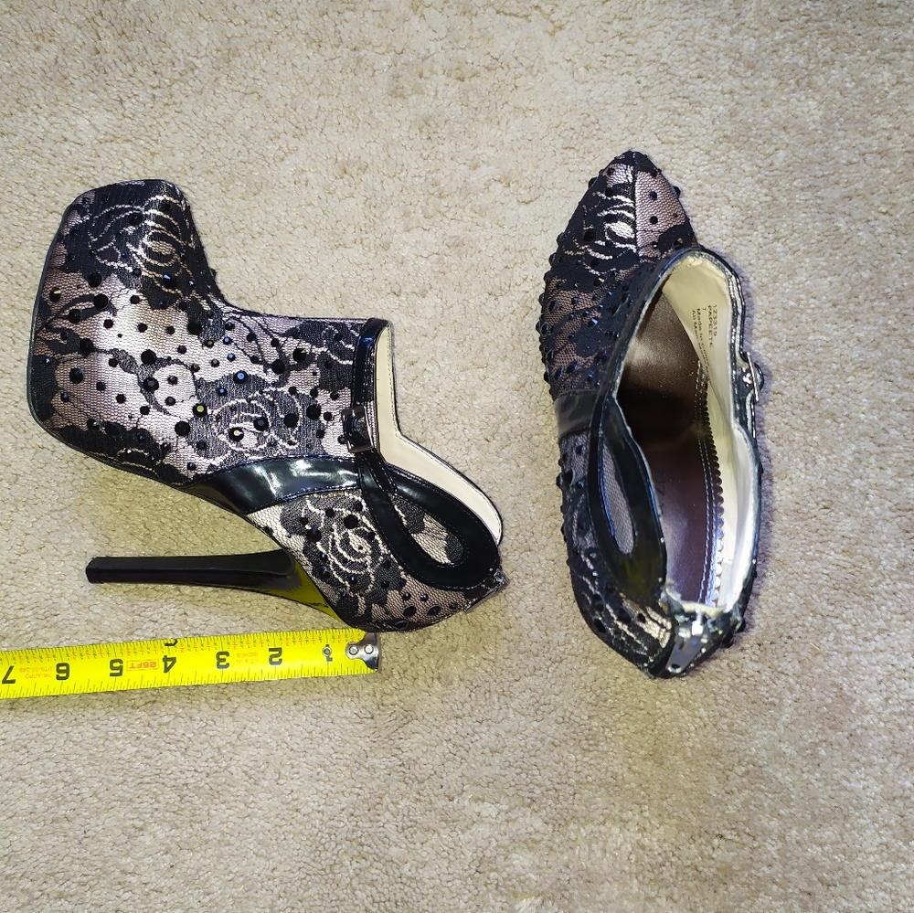 Eva & Zoe Heels Black Ankle Boots Papeete size 7 - Picture 2 of 6